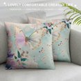 BCIIG Butterfly Flowers Graphic Decorative Throw Pillow Cover for Home