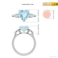 thumbnail image 5 of ANGARA Natural 1.8 ct Aquamarine and Diamond Three Stone Engagement Ring in 925 Sterling Silver for Women (Size-9mm) | March Birthstone, Anniversary, Jewelry Gift for Women | Natural Aquamarine Ring, 5 of 10