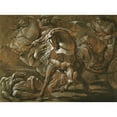 thumbnail image 3 of Giuseppe Cades 14x11 Black Modern Framed Museum Art Print Titled - Tullia About to Ride Over the Body of Her Father in Her Chariot (1770-1775), 3 of 5