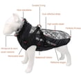 thumbnail image 3 of Abrigo de invierno para perros, chaqueta reflectante impermeable y cálida, chaleco de felpa suave para cachorros, ropa ajustable para perros pequeños, medianos y grandes (3XL, plateado), 3 of 5