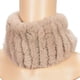 thumbnail image 1 of MIMIGO Handmade Rabbit Fur Women Winter Knitted Rex Rabbit Neck Warmer Infinity loop Scarf Scarves For Women Ladies, 1 of 5