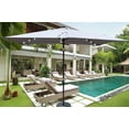 thumbnail image 2 of 10 x 6.5Ft Rectangular Patio Umbrella with Solar LED Lighted,Sunshade with Crank and Push Button Tilt,Outdoor Market Table Umbrellas for Garden Deck Backyard Pool Shade Outside Deck,Light Grey, 2 of 7