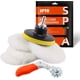 thumbnail image 1 of Kit de Almohadillas de Pulido de Lana SPTA 3" 6 Piezas con Adaptador para Taladro, 1 of 7
