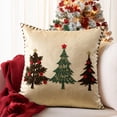 thumbnail image 1 of Funda de almohada navideña LOOPUINHOM, 46 x 46 cm, bordada en oro, 1 of 4