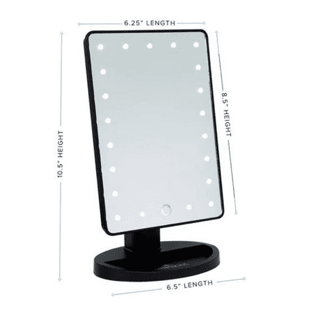 Impressions Vanity Touch 2.0 Dimmable LED Makeup Mirror, Tabletop Dressing Mirror (White)