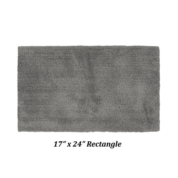 Better Trends Micro Plush Polyester 17" x 24" Bath Rug Light Gray