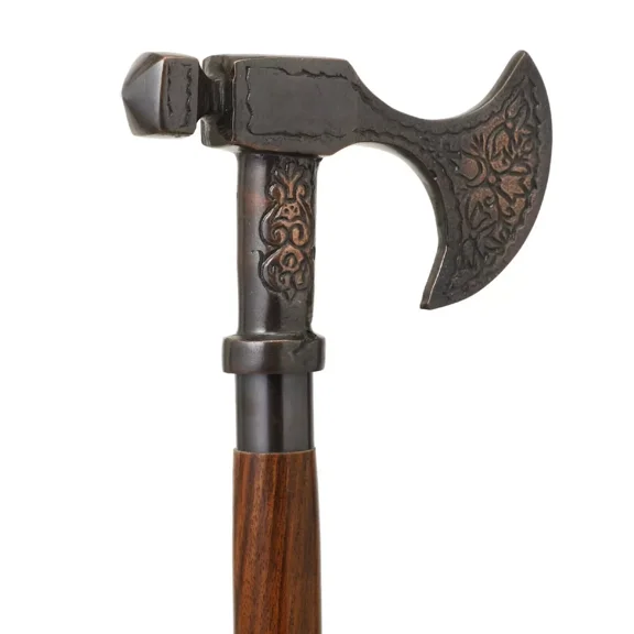 Antique Vintage Axe Handle stick wood walking stick cane Victorian Sputnik Wooden Walking Stick Canes