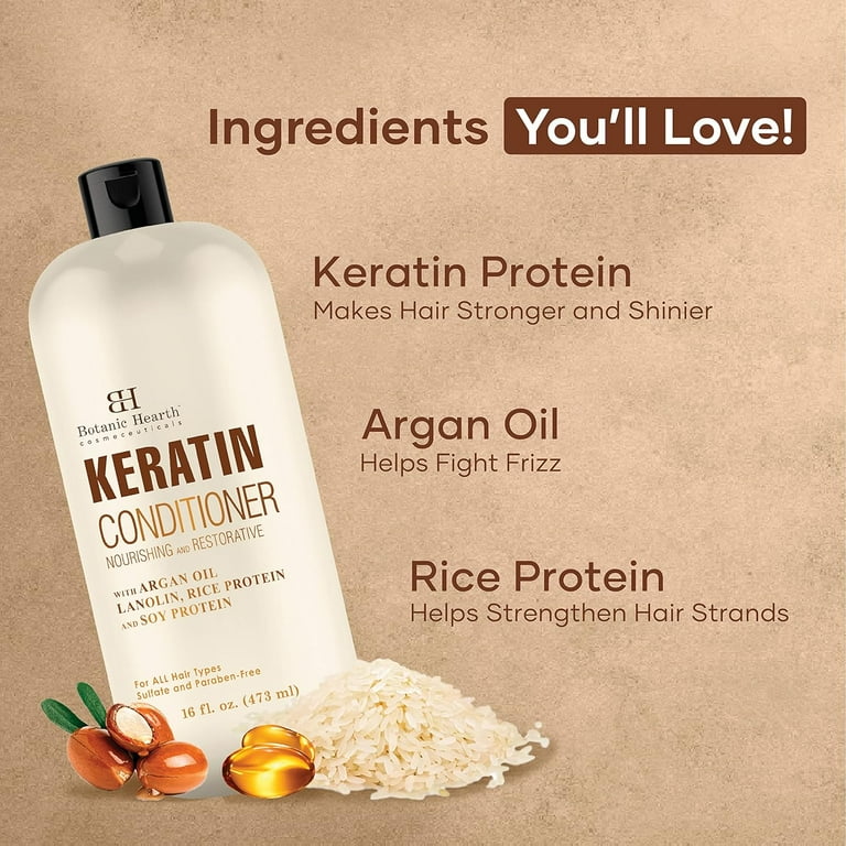 Botanic Hearth Hair Gel - with Keratin Protein - Styling Gel - Men & Women  16 oz