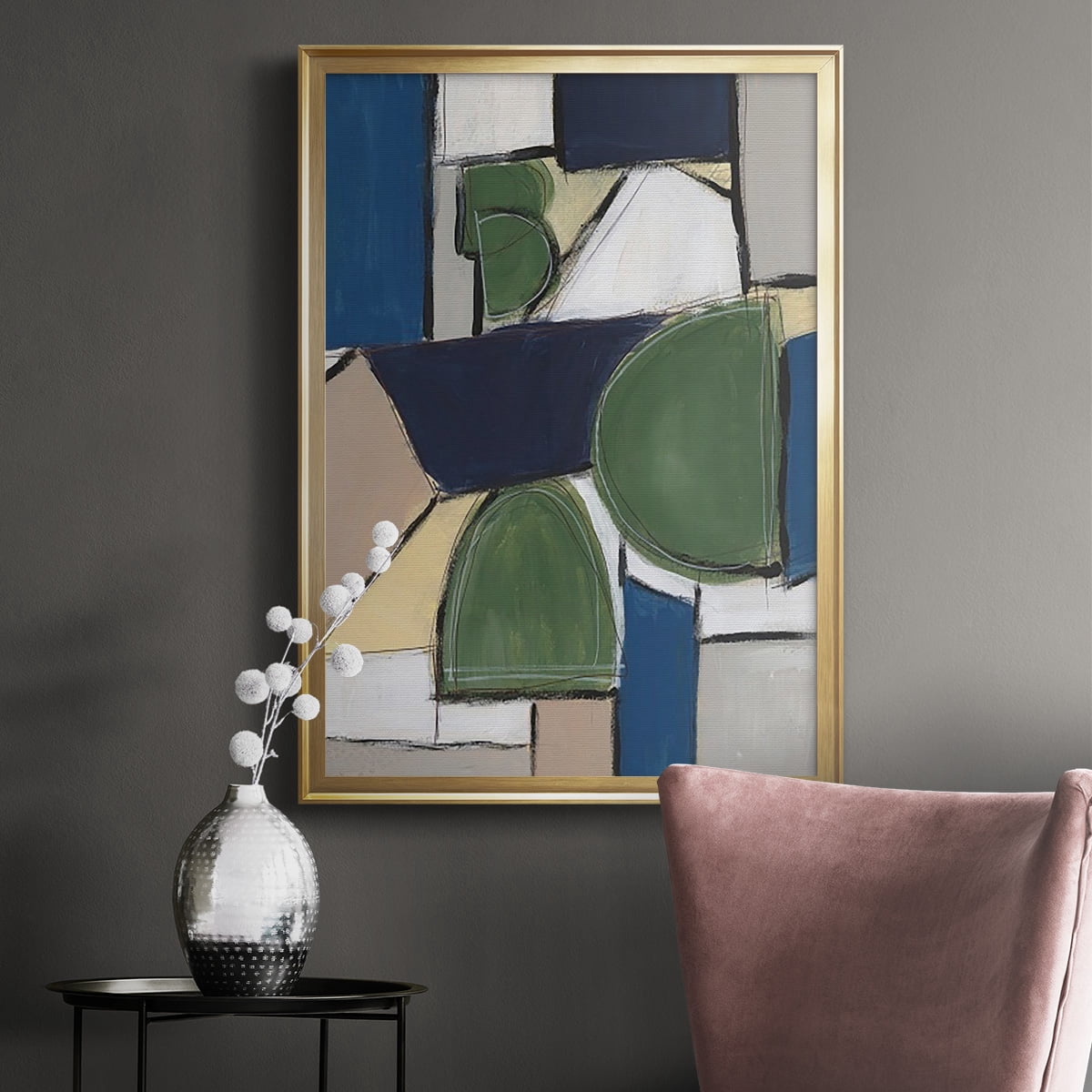 Spatial Mix II Premium Framed Print, in Gold, Black, or Silver - Ready to Hang