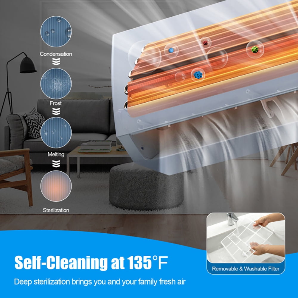 Kadyn9000 BTU 17 SEER2 208-230V Ductless Mini Split Air Conditioner and Heater