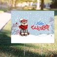 thumbnail image 4 of Hello Winter Siamese Smiling in Red Scarf Hat Welcome Christmas Yard Sign Cat Lover Kitten Owner Gifts Outdoor Home Lawn Garden Porch Decor - 00017, 4 of 5