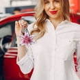 thumbnail image 3 of Lifelike Lily Keychain Bag Charm Simulation Lily Flower Hanging Keyring Pendant Chic Bag Pendant Accessories, 3 of 7
