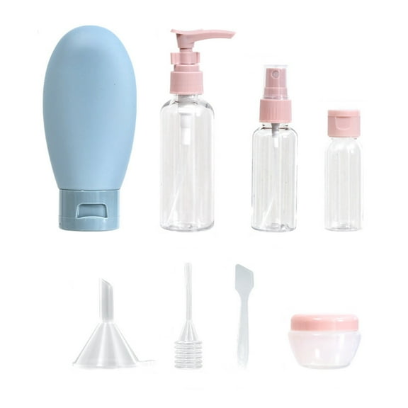 Btomtd Travel Soap Dispenser Set Portable Dispenser Bottle for Cosmetics Shower Gel Lotion Refillable Container Set, Multicolor