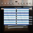 thumbnail image 2 of Blue Striped Kitchen Towels Set of 4, Water Absorbent Dish Towel, Navy Ombre Sky White Geometric Ocean Decorative Hand Towels - Quick Drying Cloth for Cooking Baking, 18x28 Inch, 2 of 8
