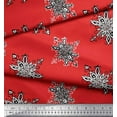 thumbnail image 3 of Soimoi Polyester Crepe Fabric Floral Block Decor Fabric Printed Yard 52 Inch Wide, 3 of 3