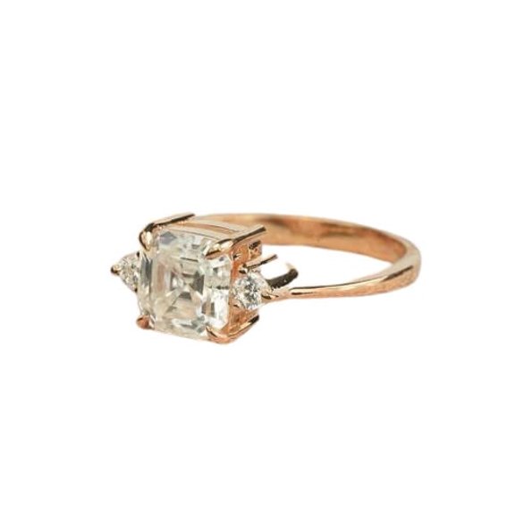 HeartsAndYou 1.5ct Natural Sapphire & Diamond Ring Halo 100% REAL 14k SOLID Rose Gold