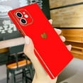 thumbnail image 2 of Compatible with iPhone 12 Case  Luxury Plating Gold for Women Girls Cute Love Heart Pattern Shockproof Raised Full Camera Lens Protection Cover Case for iPhone 12, Red, 2 of 14
