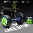 thumbnail image 4 of Geetinfly 24V Kids Electric ATV 2 Seater 4-Wheeler, 800W Dual Motor Ride-On with Remote/Bluetooth/MP3/USB, Spring Suspension & Safety Knee Pads, 7Ah Battery - Green, 4 of 8
