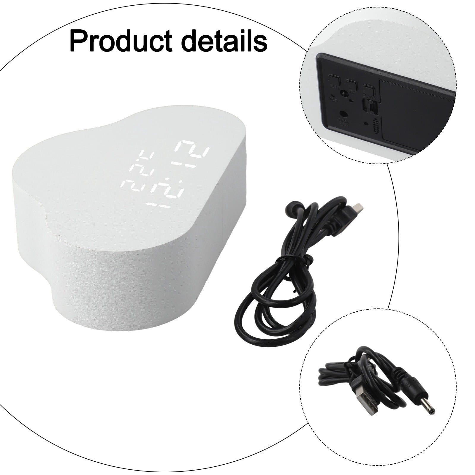 yaaqii AA14 New Cloud Alarm Clock Student Calendar Luminous LED Voice USB Digital Clock
