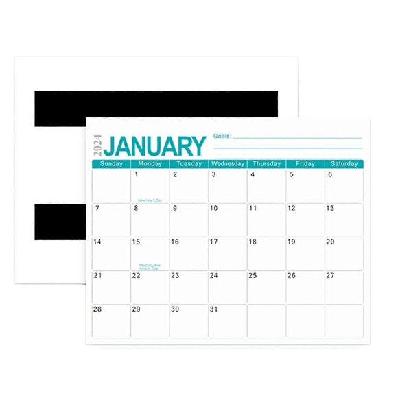 Magnetic Calendar for Refrigerator, Fridge Calendar Runs From January 2024 Until June 2025, 18 Monthly Calendar