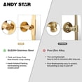 thumbnail image 3 of ANDY STAR 20 x 30 Inch Oval Shaped Tilting Vanity Mirror, Brushed Gold, 3 of 10