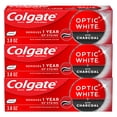 thumbnail image 1 of Pasta de dientes Colgate Optic White con carbón de 110 ml, paquete de 3, 1 of 9