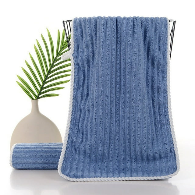 BAOPAI Fleece Towel Super Absorbent Enlarged Thickened Corduroy Face Towel With Lanyard For Daily Use