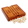 thumbnail image 1 of Juego de mesa de solitario de mármol STARTIST, madera marrón, 1 of 8