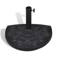 thumbnail image 2 of Base semicircular de resina para sombrilla VidaXL, acero negro, universal, 2 of 9