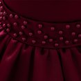 thumbnail image 5 of IBTOM CASTLE Toddler Baby Girls Dress Formal Bowknot Tutu Backless Puffy Tulle Gowns Princess Wedding Baptism Pageant Birthday Party Wear 3-4 Years Wine Red, 5 of 8
