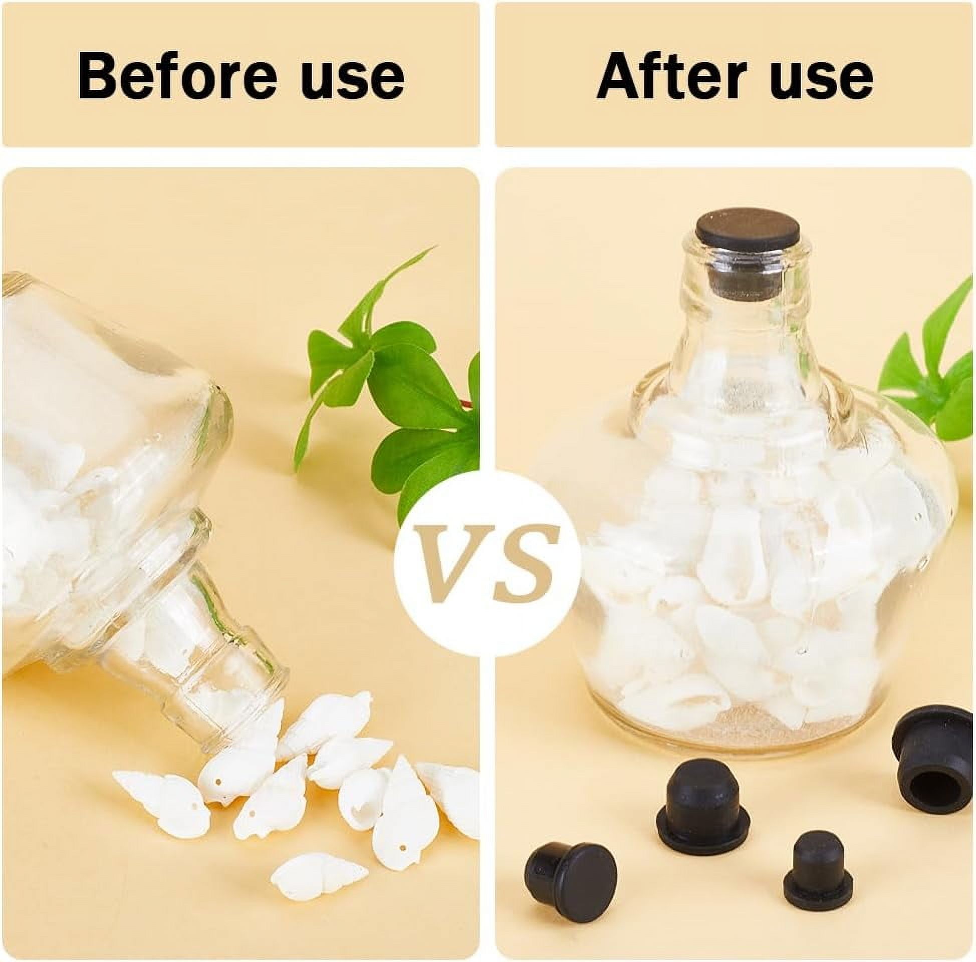 Smseace 50-Pack Silicone Rubber Plugs - 5 Sizes (4mm To 9.5mm) For Round Holes - Dust & Waterproof Seals For DIY, Crafts, And Organizing