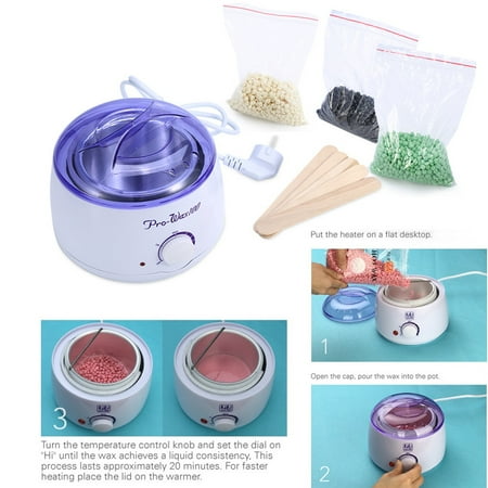 Herchr Heater Pot Salon Waxing Hair Removal W 100g Brazilian Hot