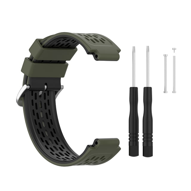Correa de reloj Correa de reloj ajustable de silicona con reemplazo de dos colores para Garmin, verde, negro sidaley EL001512-06