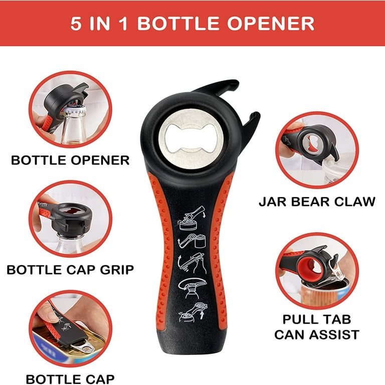Gift Set Premium 4-in-1 Easy Grip Jar and Bottle Opener, Jar Opener for Weak Hands, Jar Opener for Seniors with Arthritis, Jar Gripper, Rubber Jar