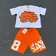 thumbnail image 4 of Conjunto de dos piezas Y2k, nueva camiseta y pantalones cortos con estampado de dibujos animados para hombres y mujeres, camiseta con estampado de algodón, pantalones cortos casuales estilo Harajuku y, 4 of 5