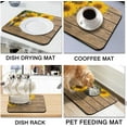 thumbnail image 5 of Dish Drying Mats For Kitchen Counter, Kitchen Drying Mat, Absorbent Quick Drying Dish Mat Machine Washable 16'''' x 18'''' -Sunflower Wood, 5 of 6