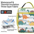 thumbnail image 2 of Dinosaur Lover Insulated Lunch Box Student Reusable Lunch Tote Bag Waterproof Portable Lunch Bag School Hiking, 2 of 6