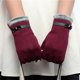 thumbnail image 2 of Bolsa Manoplas de pantalla táctil para mujer Guante de invierno con lazo de lana de oveja (Borgoña) JShteea Para Estrenar, 2 of 9
