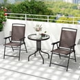 thumbnail image 1 of Costway 3 PCS Outdoor Bistro Dining Furniture Set with 1.57" Umbrella Hole Rippled, 1 of 10