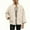 Beige, variant on Kukoosong Women's Lightweight Down Jacket, Long Sleeve Full Zipper Oversized Packable Short Puffer Jackets, Winter Casual Cropped Puffer Coat with Pockets