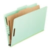 Pendaflex® Pressboard Classification Folders, 8 1/2" x 11", Letter Size, 1 Divider, 30% Recycled, Corona Green, Box Of 10