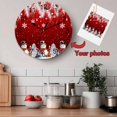 thumbnail image 5 of Wall Clock 10 Inch Red Christmas Round Silent Decorative Wall Clocks Battery Operated for Living Room Bedroom Kitchen Classroom Decor, Snowman Xmas Balls Snowflakes Pine Branch,Small, 5 of 8