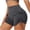 Dark Gray, variant on felwors High Waisted Yoga Shorts Ruched Drawstring Tummy Control Lifting Athletic Running Coffee for Size S
