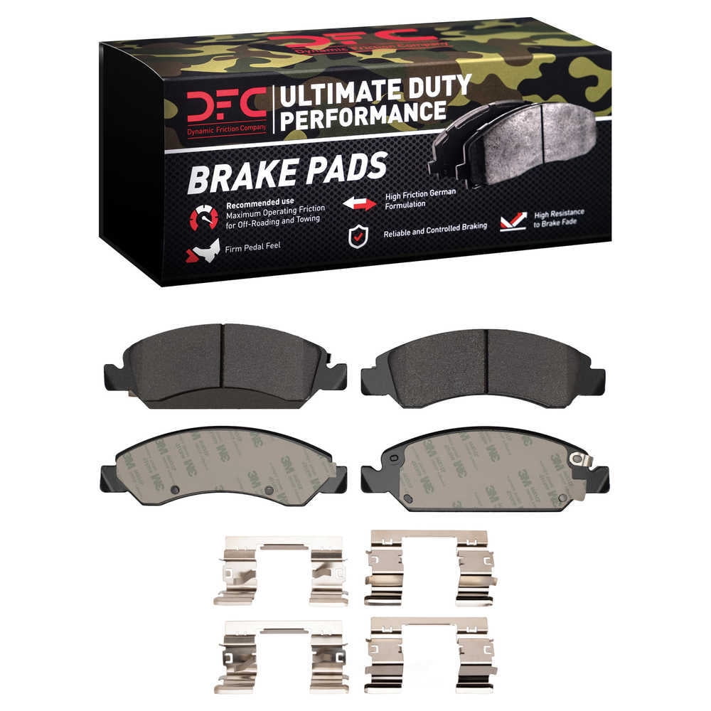 Dynamic Friction Company 1400-1363-01 DFC Ultimate Duty Performance Brake Pads and Hardware Kit