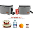 thumbnail image 4 of Aosbos Reusable Lunch Bag Insulated Lunch Box for Men Women Leakproof Lunch Tote Cooler for Work Grey, 4 of 6