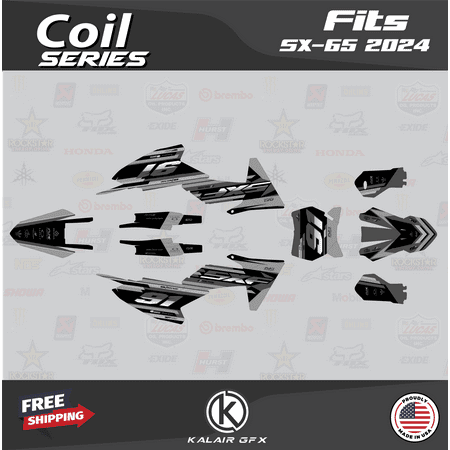 Kalair GFX Graphics Kit for Ktm SX65 65SX (2024) Coil Series Kalair GFX Graphics Kit for Ktm SX65 65SX (2024) Coil Series