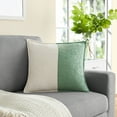 thumbnail image 5 of (2 pack) Mainstays 18" x 18" Two-Toned Sage Green Polyester Cotton Square Decorative Throw Pillow, 5 of 7