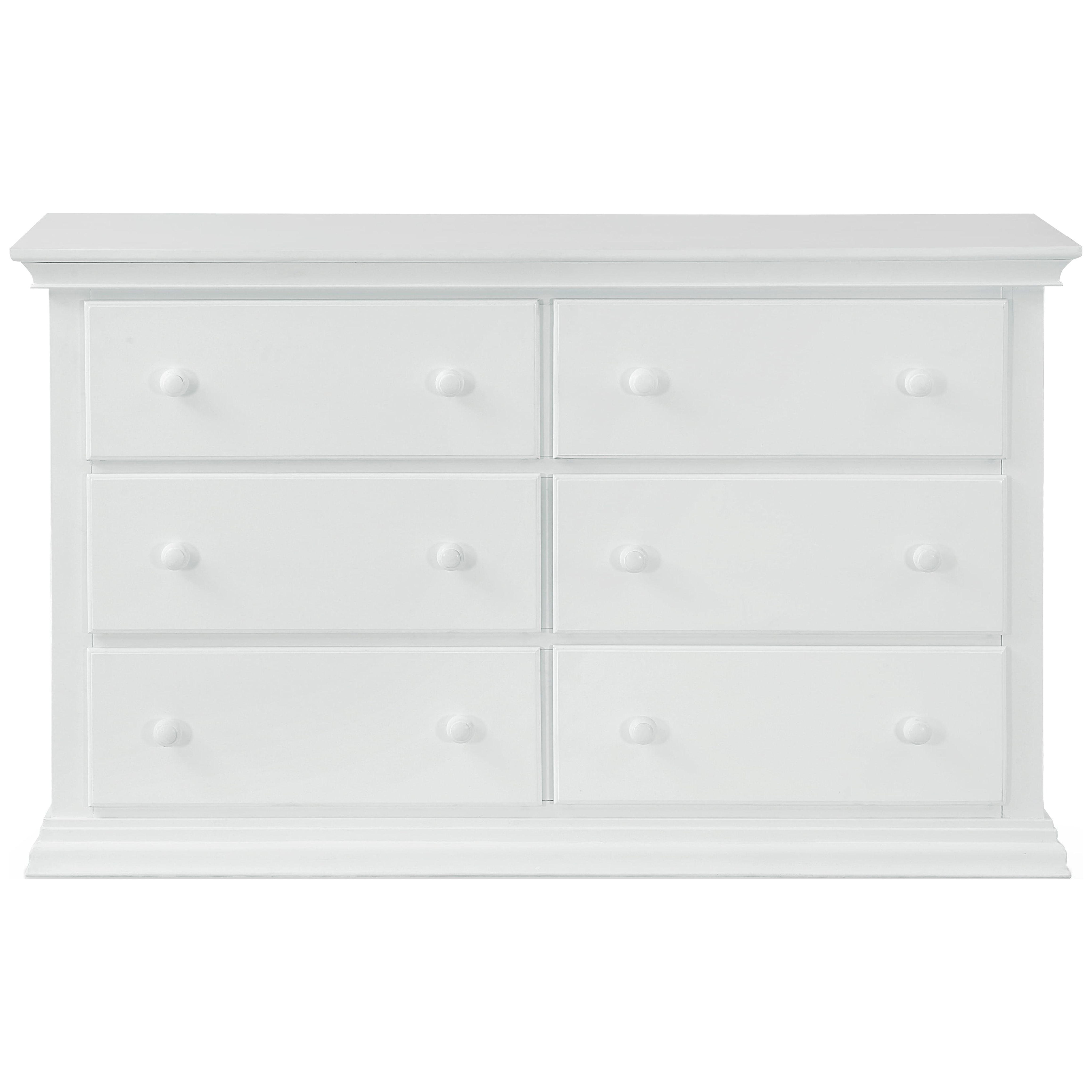 Suite Bebe Shailee Universal 6 Drawer Double Dresser White