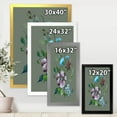 thumbnail image 3 of Turquoise and Purple Spring Flowers 24 in x 32 in Framed Painting Canvas Art Print, by Designart, 3 of 4