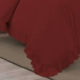 thumbnail image 5 of BedDecor 100% Egyptian Cotton Ruffle Trim Fringe Duvet Cover Set: Elegance with a Delicate Touch |King/California King, Burgundy, 5 of 5